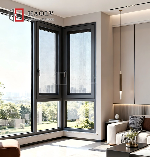 corner aluminum window